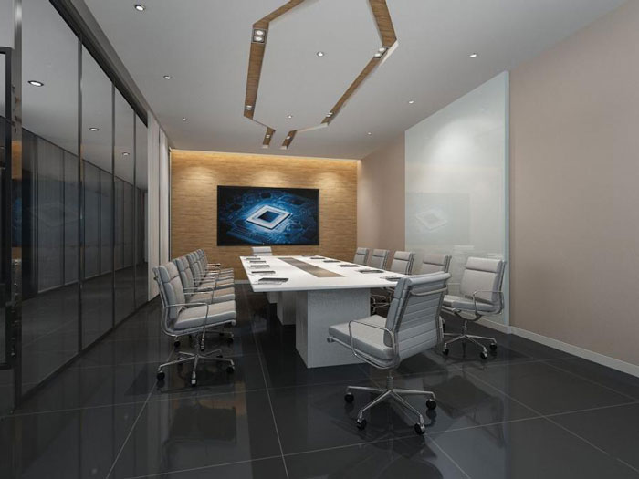 杭州良渚办公室小型会议室装修设计效果图