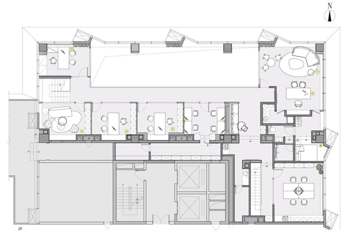 500平方办公室一层平面图