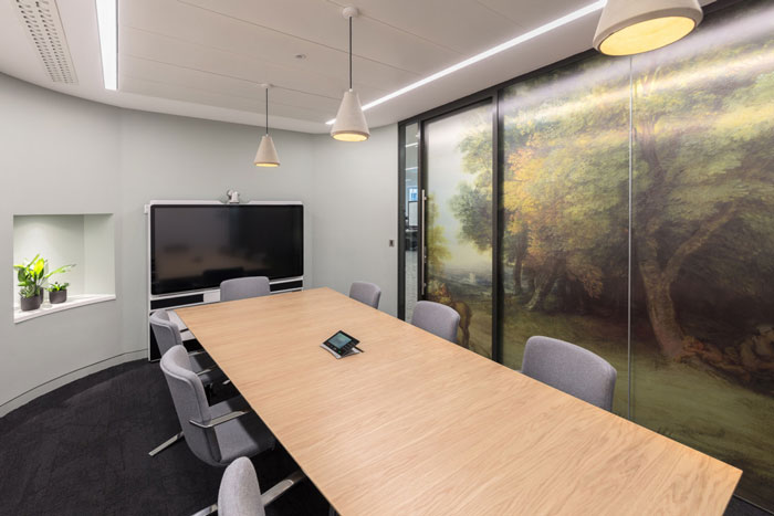 金融机构办公室会议室装修设计效果图