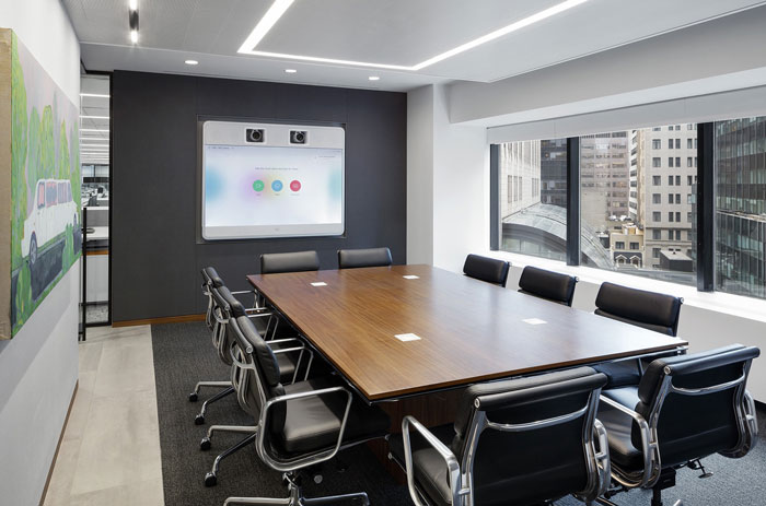 极简风格办公室会议室装修设计效果图