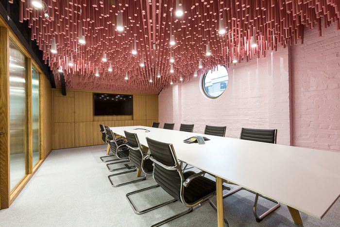 开放式办公空间会议室装修设计效果图