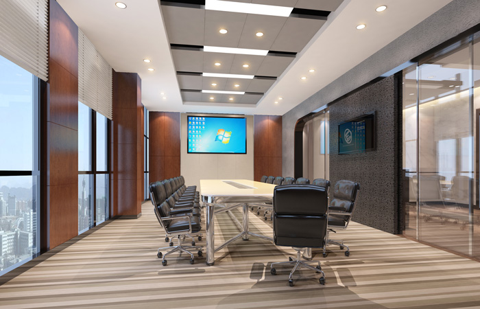 中式摩登风格办公室会议室装修设计效果图