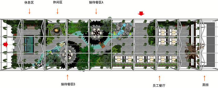 生态餐厅设计方案空间平面图