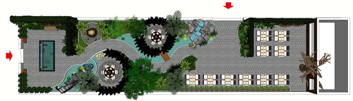 生态餐厅设计方案空间平面图