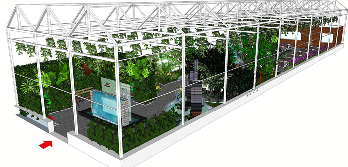 生态餐厅设计方案空间立面图