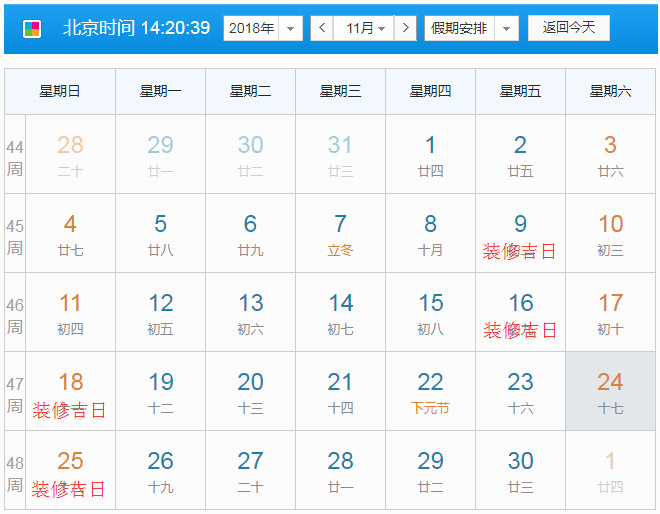 2019年5月装修吉日示意图