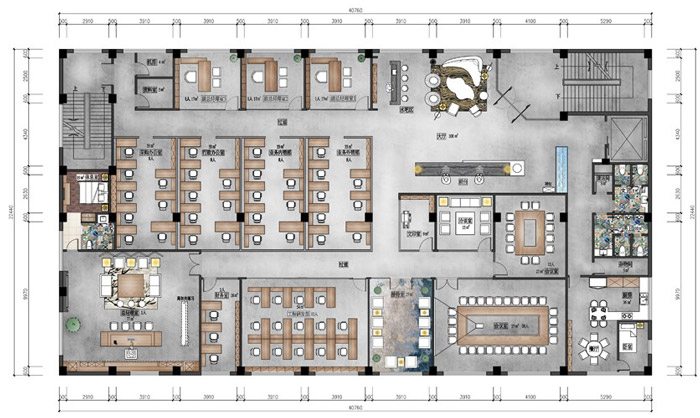 工厂办公室设计装修平面图