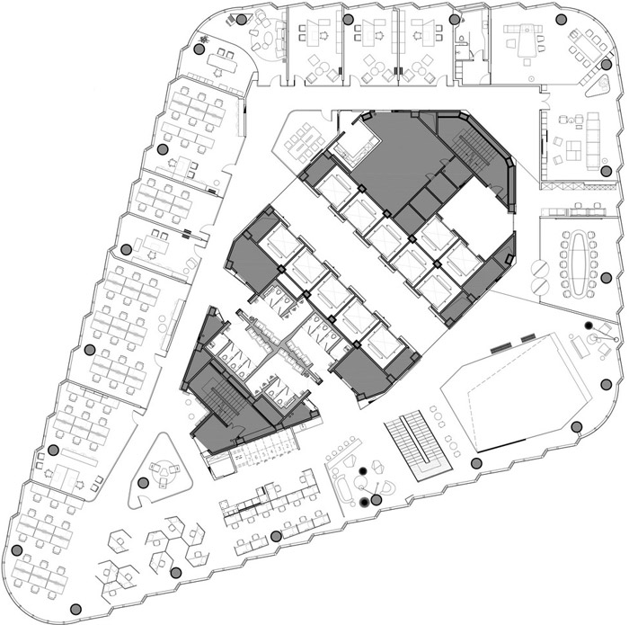 集团办公室45层平面图