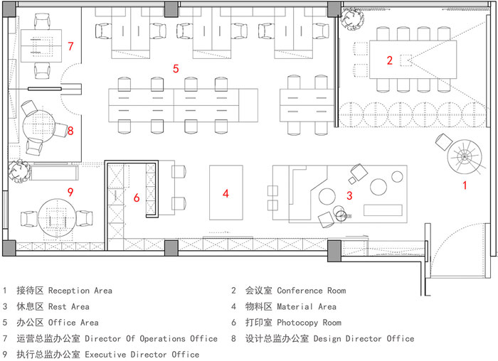 顾问公司办公室装修设计平面图