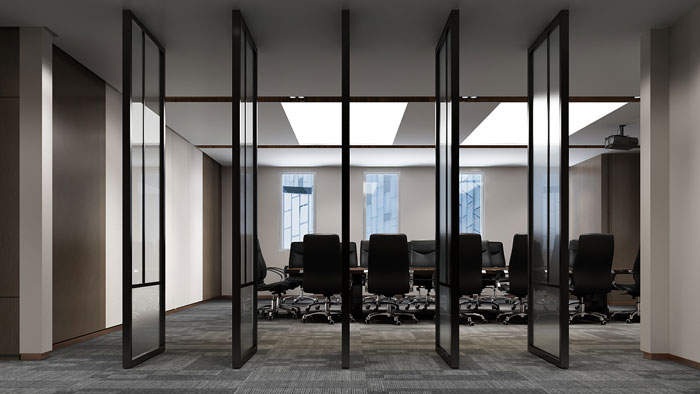 金融办公室会议室装潢设计效果图
