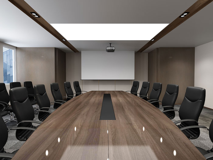 金融办公室会议室装潢设计效果图