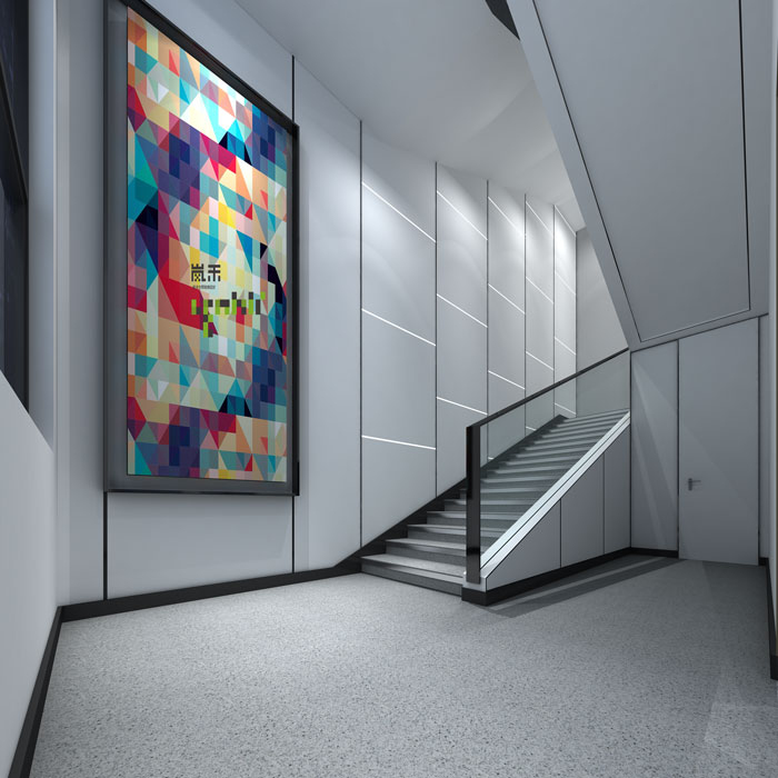 杭州厂家办公室楼梯装修设计效果图