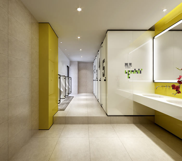杭州科技公司办公室洗手间装修设计效果图