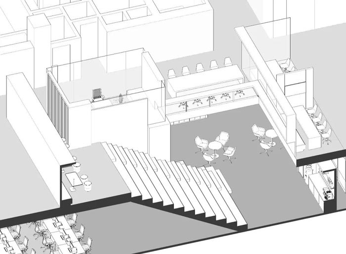 集团总部办公室设计剖切图