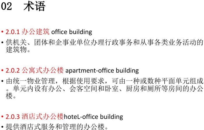 办公建筑设计规范术语解读图