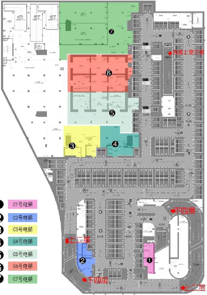 办公楼地下停车场规划设计平面图